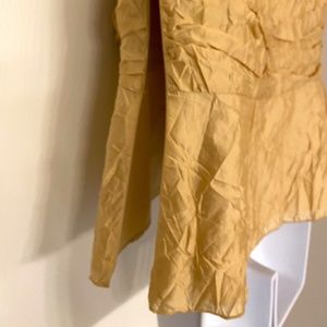 Women's SIGRID OLSEN Sorrento Sun Orange Gold Ruffled Flower Tank Top Size 8 NEW